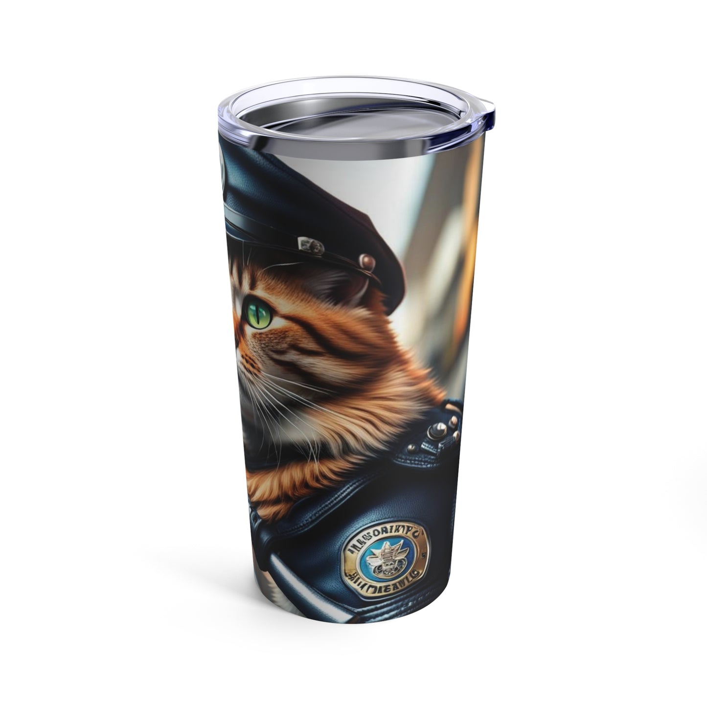 The Police Officer Cat Profession NFT Art Tumbler 20oz