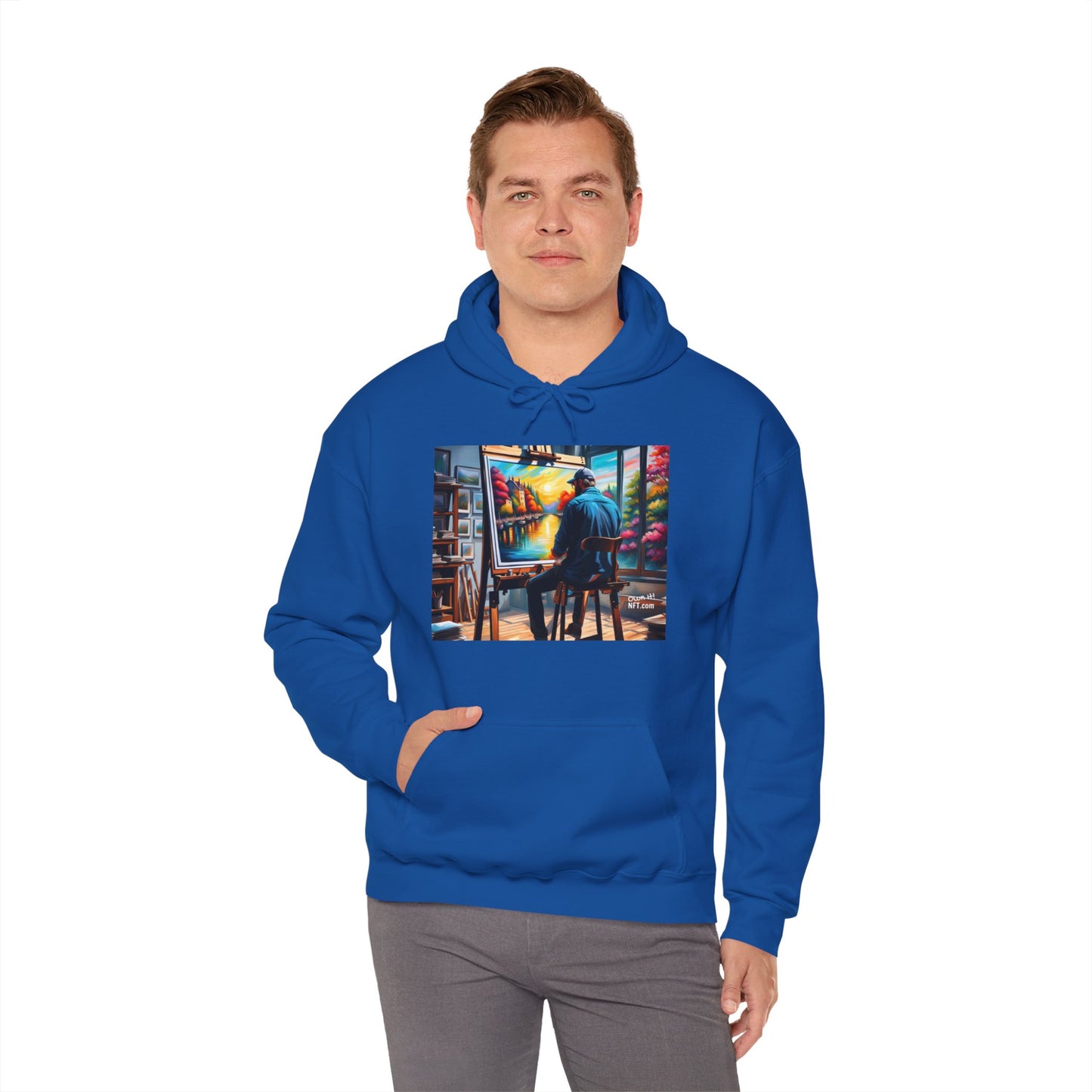 Fan Inspired Arthur The Artist NFT Art Unisex Heavy Blend™ Hooded Sweatshirt