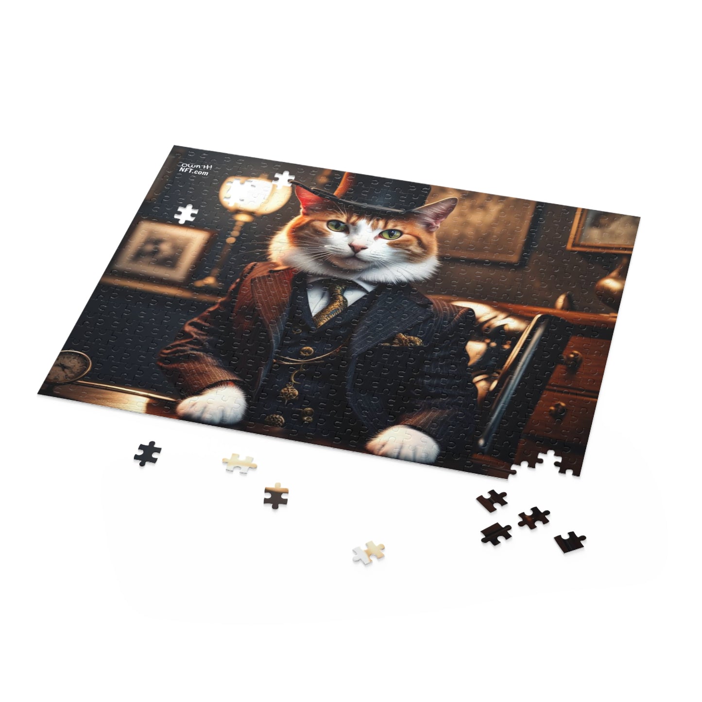 Mafia Boss Cat Profession NFT Art Collection Puzzle (120, 252, 500-Piece)