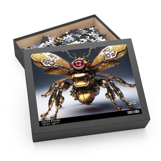 Steampunk Bumblebee NFT Art Collection Puzzle (120, 252, 500-Piece)