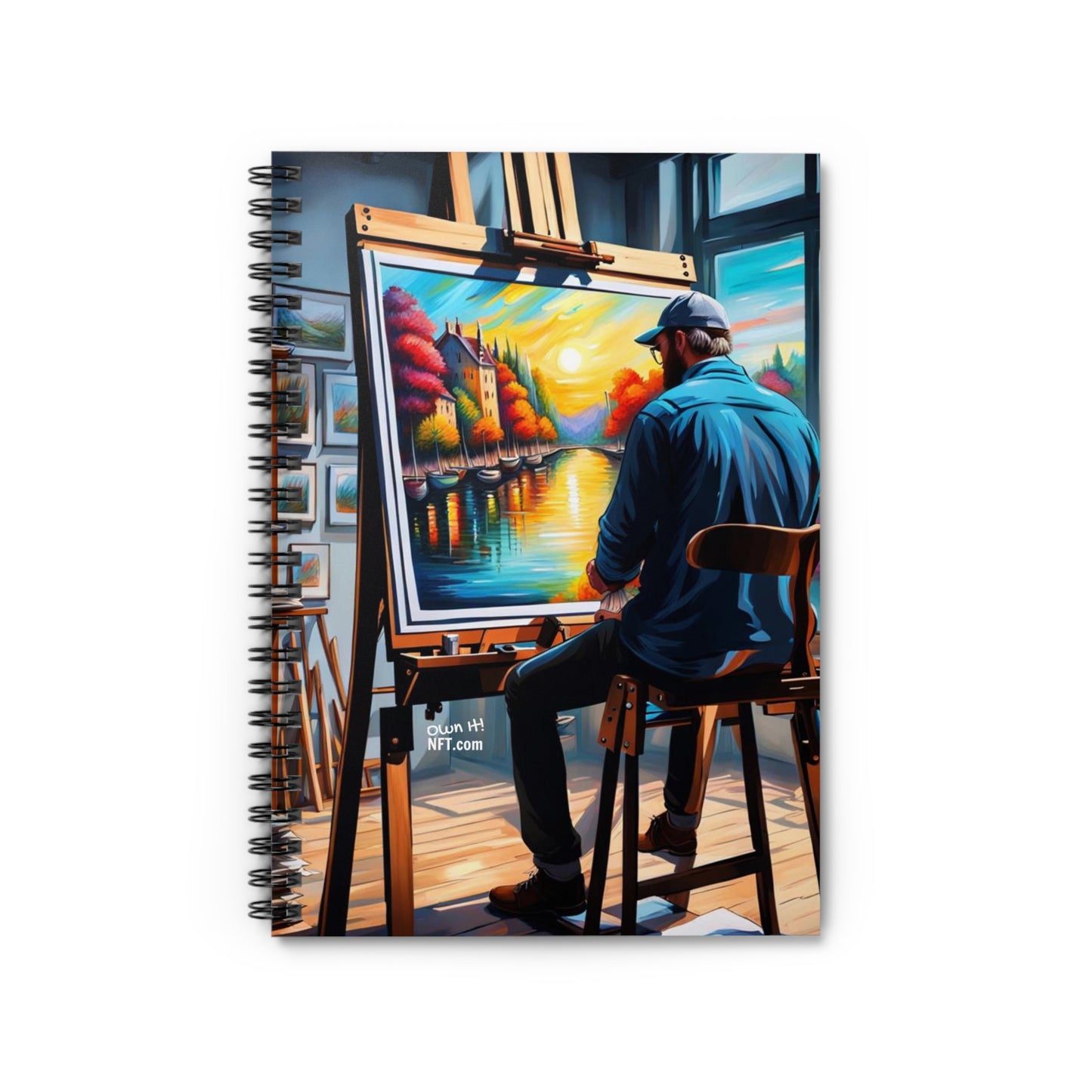 Fan Inspired Arthur The Artist NFT Art Spiral Notebook - Ruled Line