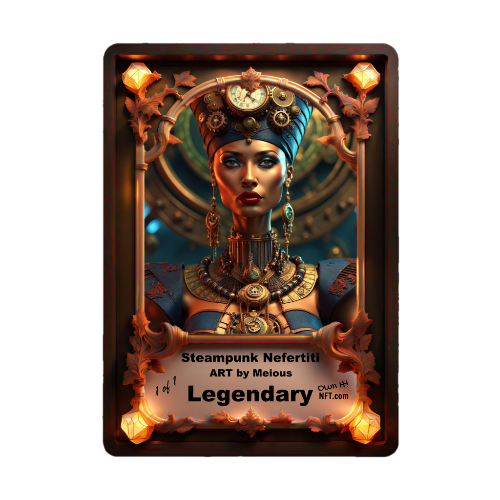 The Steampunk Egyptian Queen Nefertiti Legendary NFT 1 of 1